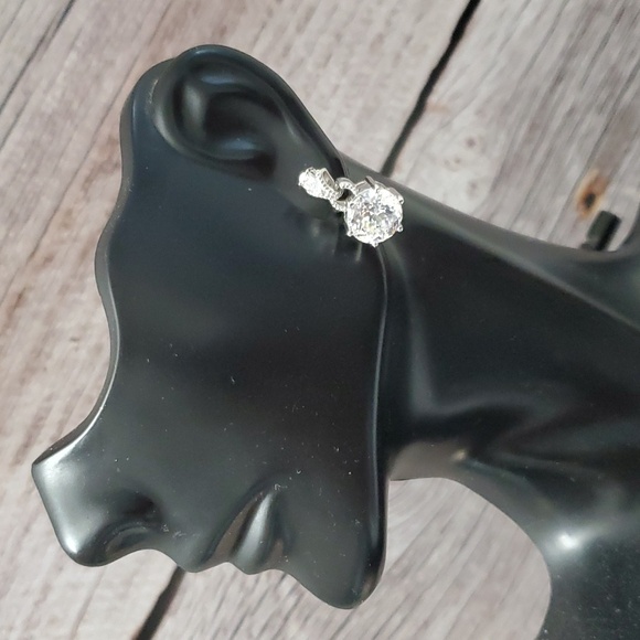 2.5 Cttw Sterling Silver 925 Sparkling Dangle Earrings - Picture 6 of 9